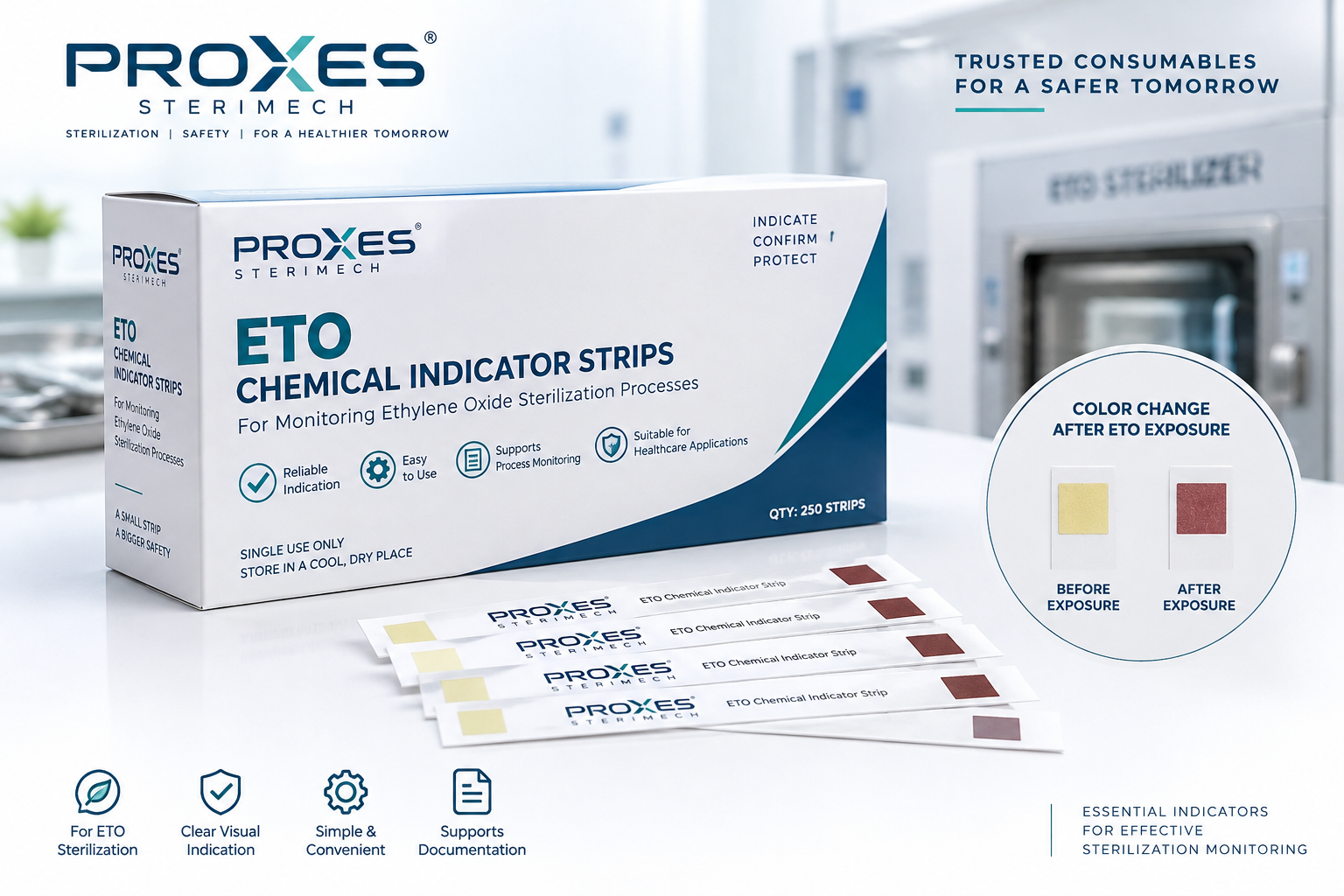 ETO Chemical Indicator Strips
